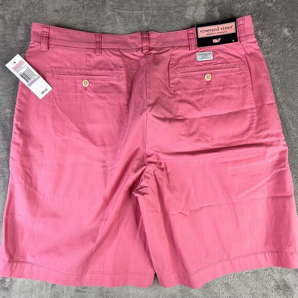 Vineyard Vines Shorts Mens 38 Nautical Twill Club Sun Burn Pink Chino Golf Prep - Picture 10 of 13